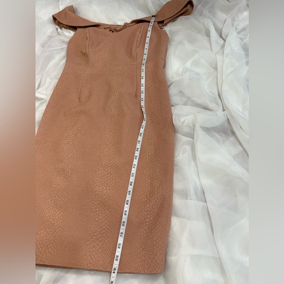 NWT Bardot Eva Snake Blush Rose Pink Corset Off Shoulder Midi Dress Size 8 M - Picture 7 of 11